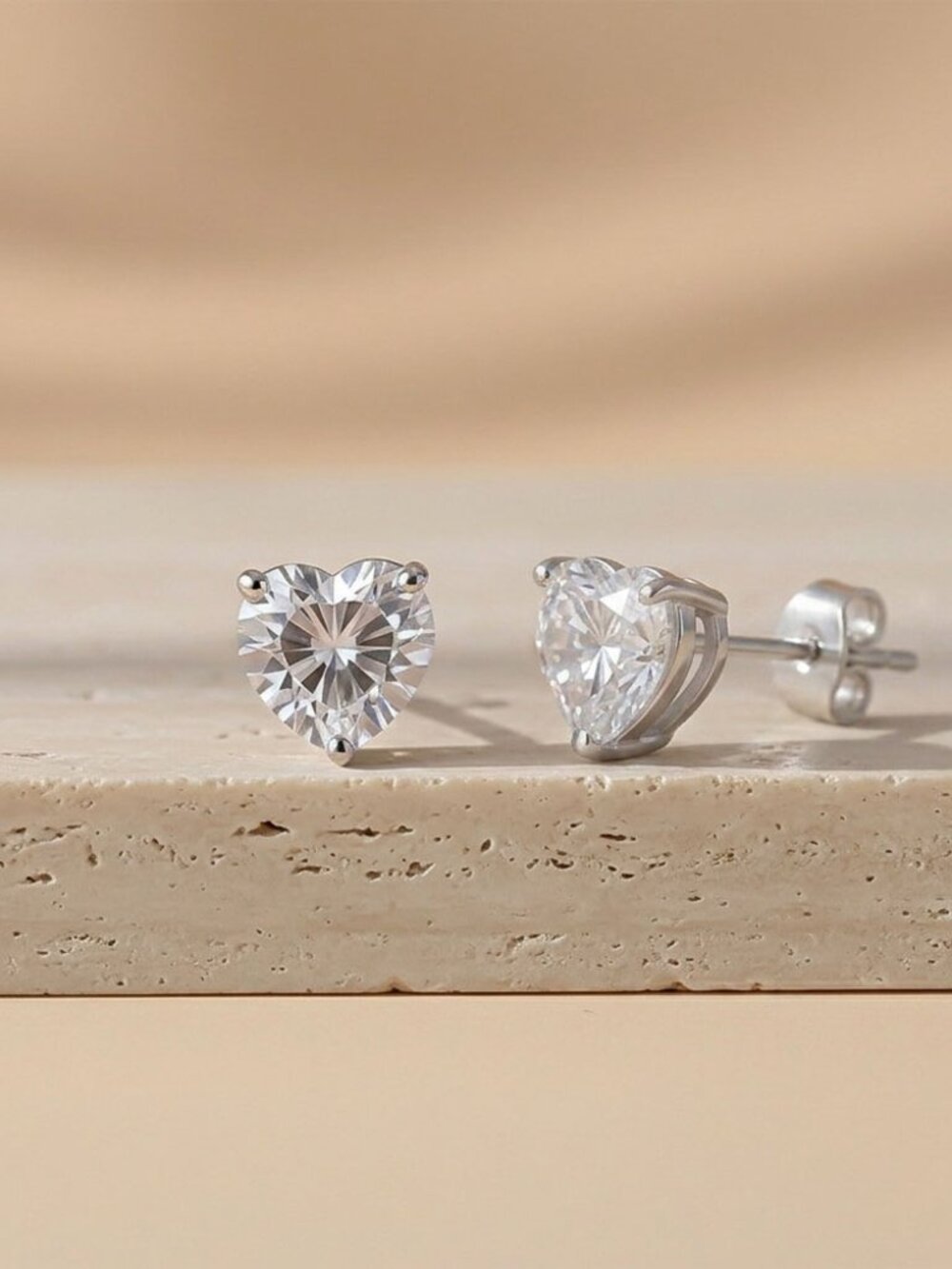 Silver Heart Will Go On Stud Earrings Gold Vermeil (2.5 Micron)